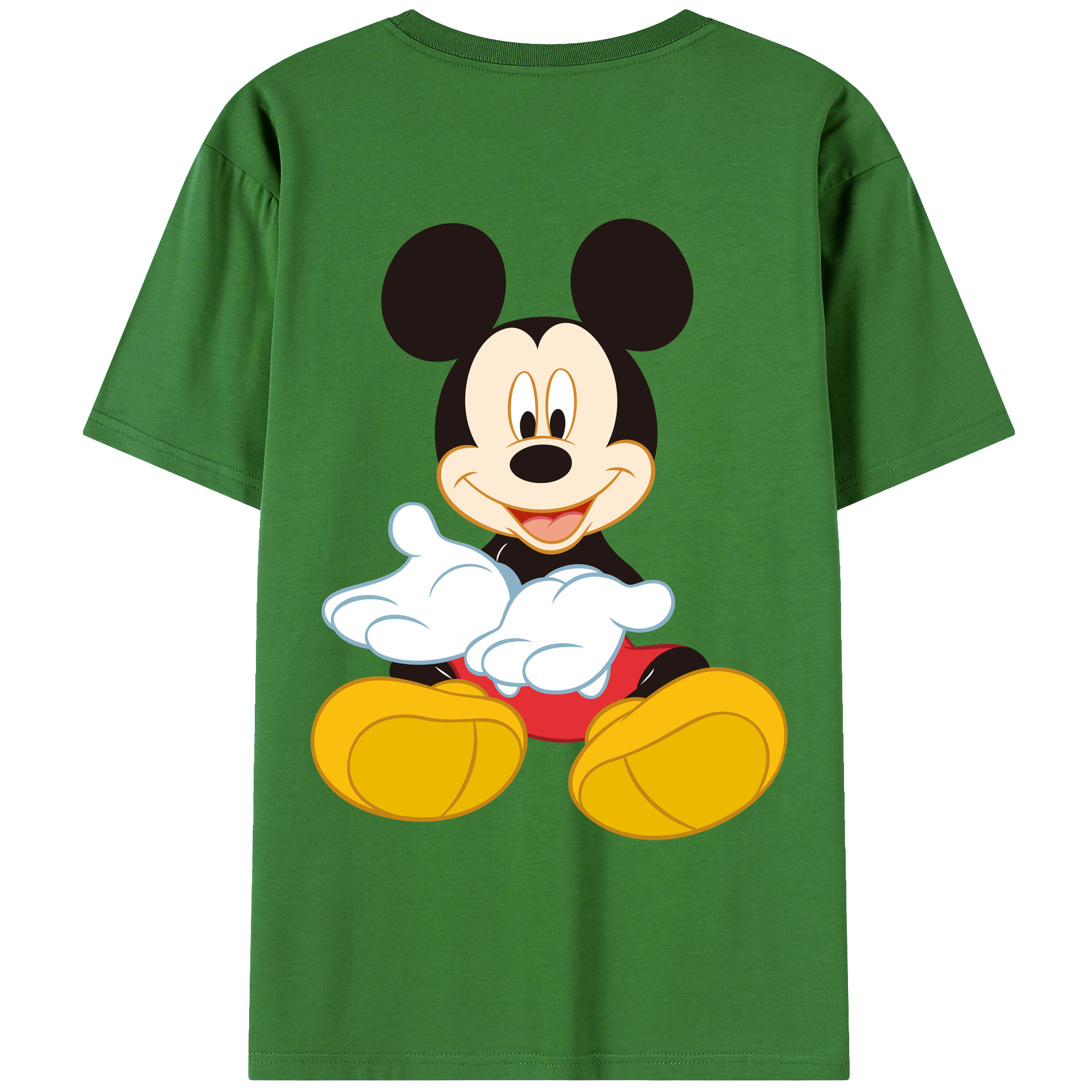 （画像用） ミッキーマウス Mickey Mouse レディース半袖Tシャツ(バックプリント)